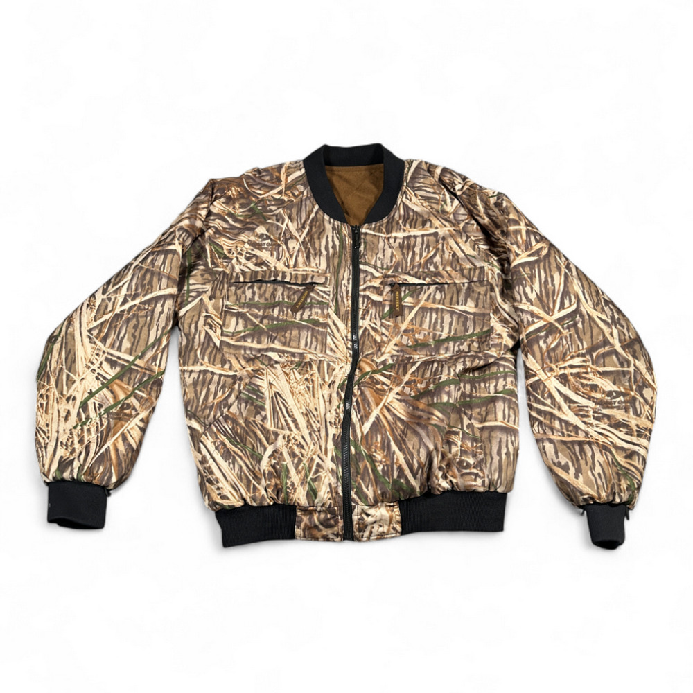 Vintage Herters Jacket Adult MEDIUM Brown Camouflage Hunting Reversible 90s